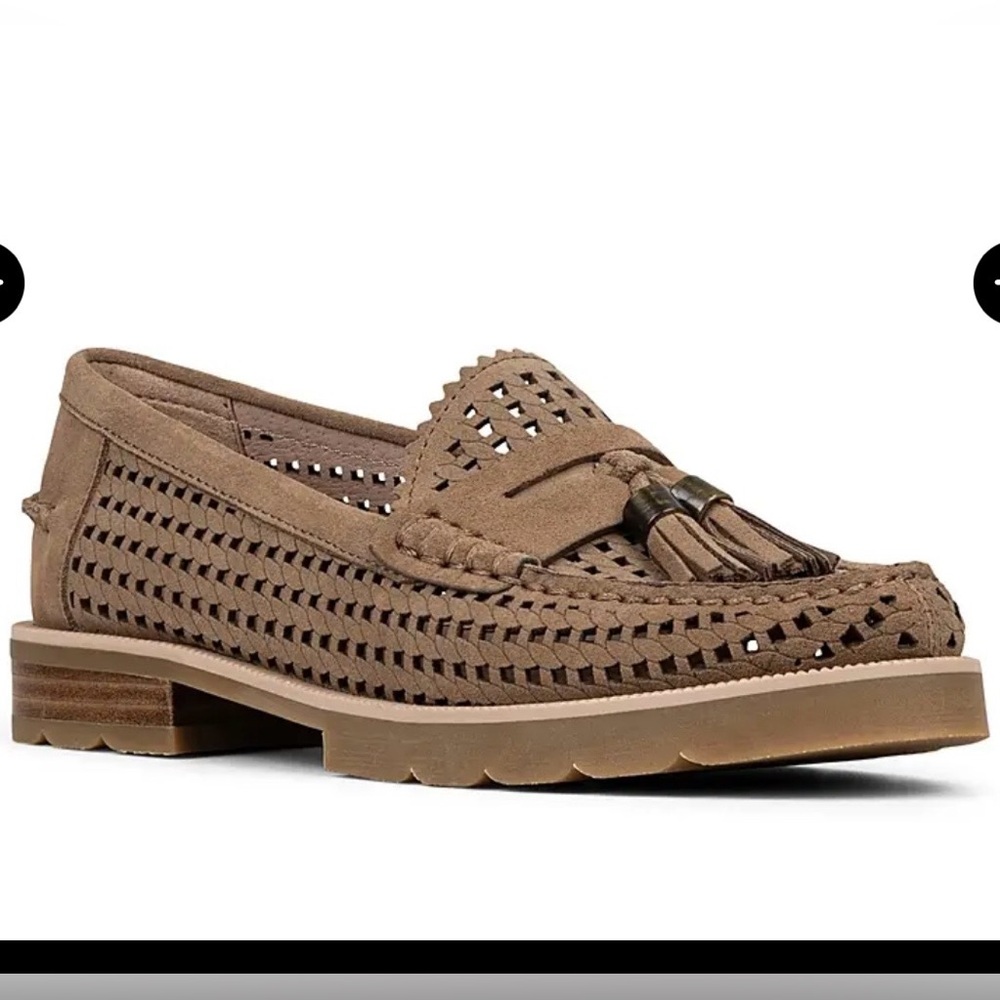 NWT/NIB Women’s Donald Pliner Lenny Tobacco/Tan Suede Tassel Loafer size 10